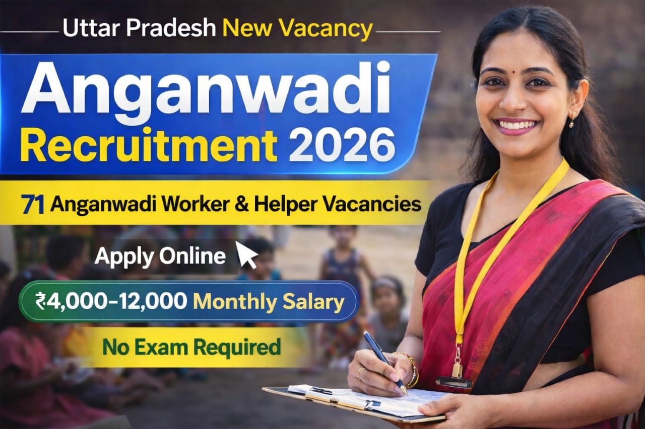 Uttar Pradesh Anganwadi Recruitment 2026 – Apply Online for Worker & Helper Posts
